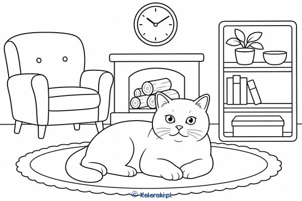 Chartreux przy kominku – chartreux