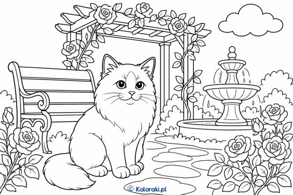 Birman w ogrodzie różanym – birman