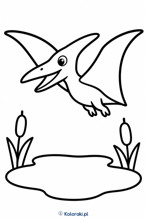 Pterodaktyl nad jeziorem
