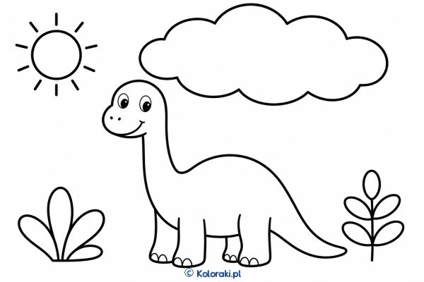 Brontozaur pod wielką chmurą