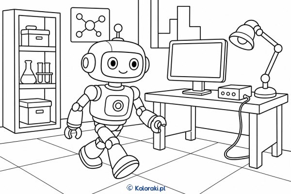 Robot spaceruje po laboratorium – scena 31