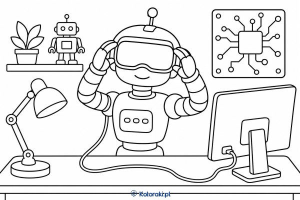 Robot w laboratorium VR