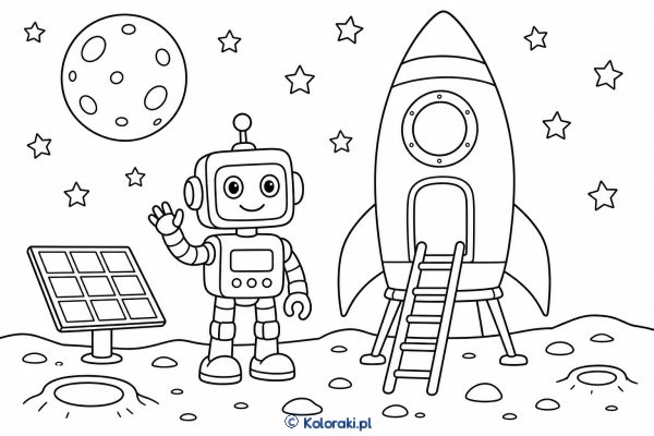 Robot przy rakiecie badawczej – scena 34