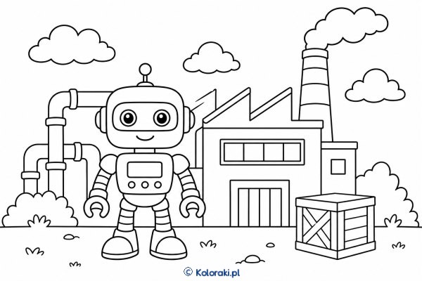 Robot przy małej fabryce – scena 38