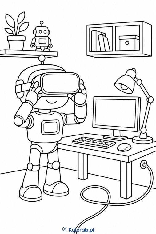 Robot w laboratorium VR