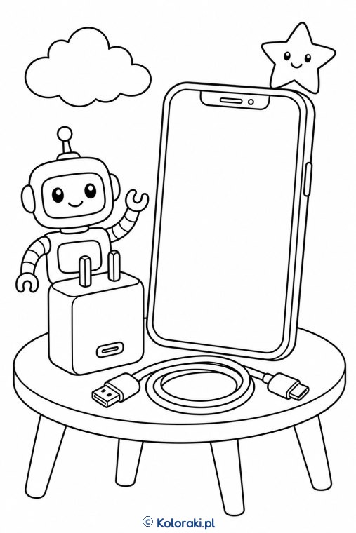 Smartfon przy ładowarce – scena 33