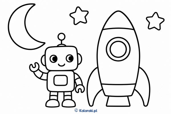 Robot przy rakiecie