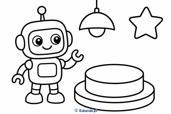 Robot z wielkim przyciskiem