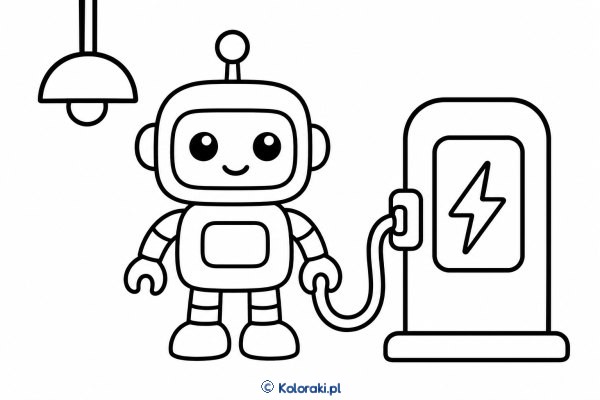 Robot przy stacji ładowania