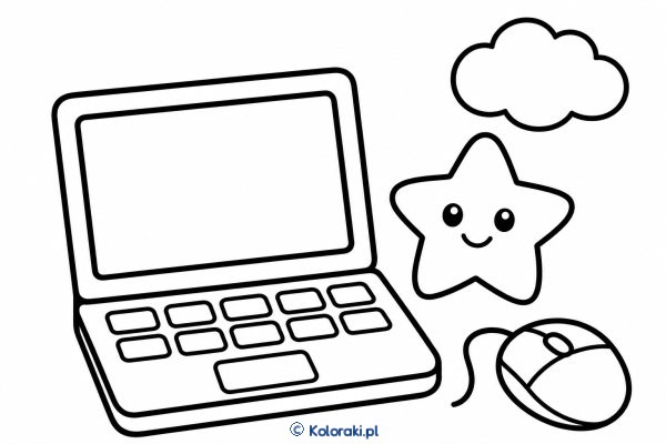 Laptop przy gwiazdce