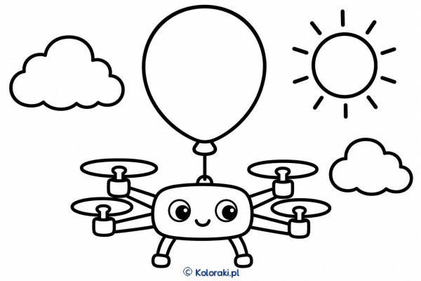 Dron z balonem