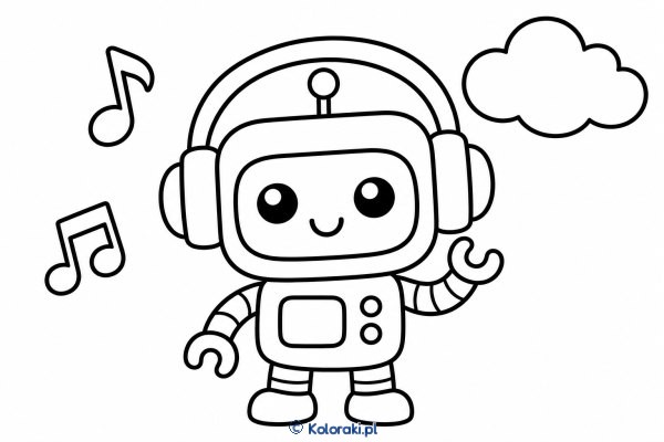 Robot słucha muzyki